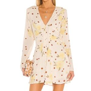Free People Date Night Mini Dress in Sunshine Combo Size M
